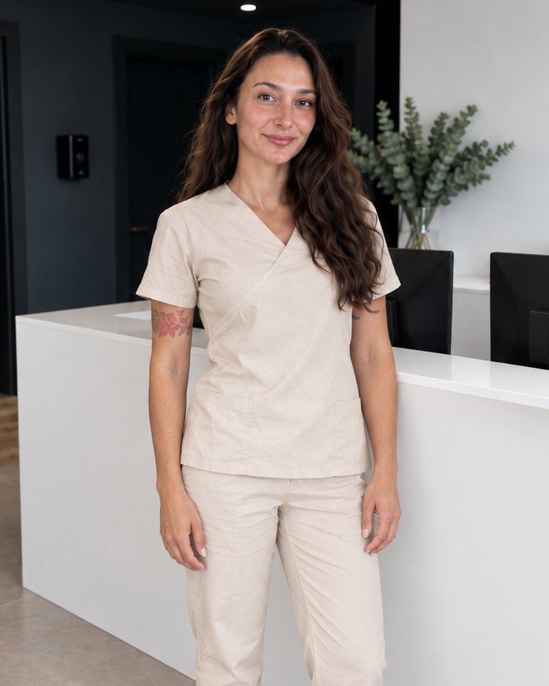 Porträt von Marta Herrero, Pflegefachkraft für klinische Versorgung und Dermoästhetik bei ETRYUM.